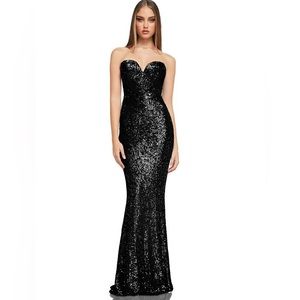 Nookie, size M, beautiful sequin black gown